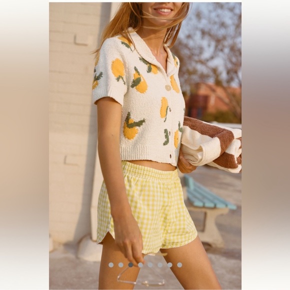 Anthropologie Maeve x Dylan Mierzwinski Short-Sleeve Jacquard Polo Medium NWOT - Picture 2 of 10